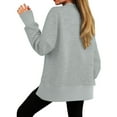 thumbnail image 6 of idosla Women Oversized Sweatshirts Thumbhole Long Sleeve Hoodies Shirts 2025 Fall Side Slit Pullover Top Teen Y2k Outfits (Grey, L), 6 of 9