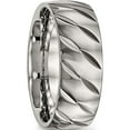 thumbnail image 4 of Titanium Polished Diamond Cut 8mm Band (Size 7) Made In China tb456-7, 4 of 5