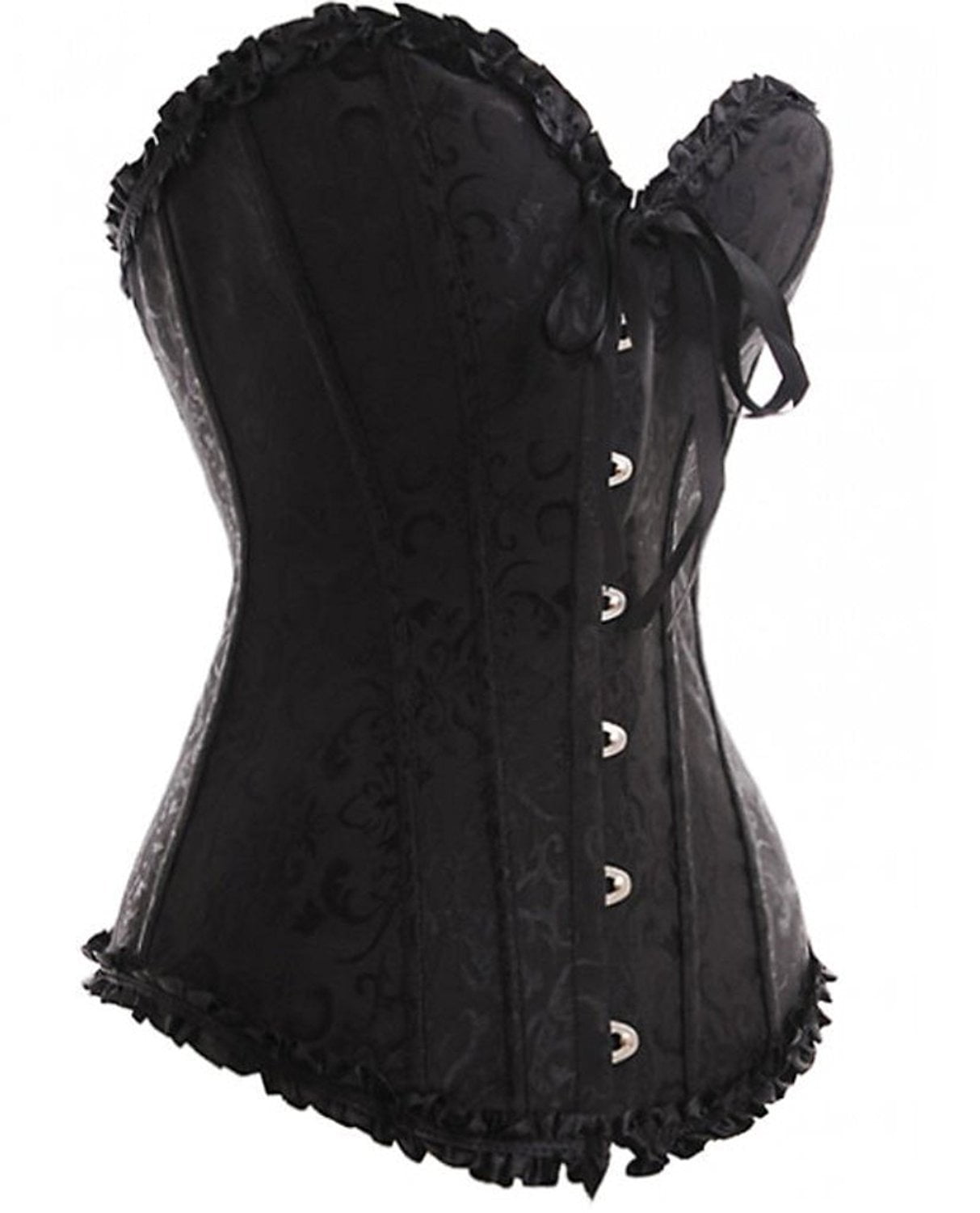 Camellias Camellias Womens Floral Corset Lace Up Back Bustier Top Lingerie Dress Costume With G String Sz1408 Purple S Walmart Com Walmart Com