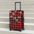 thumbnail image 6 of Naloa Red Buffalo Plaid Elastic Suitcase Protector, Travel Suitcase Protector Cover Fits 18-32in Suitcase(No luggage included)-X-Large, 6 of 7