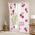 thumbnail image 3 of Feelyou Princess Monogrammed L Blackout Curtains Set of 2 (52x84 Each), Fashion Ribbon Cherry Window Curtains, Teens Kids Girls Women Curtains and Drapes, Window Curtains Home Decor, 3 of 6