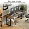 thumbnail image 6 of 71x32 Inch Rectangular Standing Desk, Features a Sturdy 4-leg Design, Dual-Motor Lift System, and Memory Settings. Height adjustable from 28 to 46 Inches for Home and Computer Work, Rustic Brown, 6 of 8