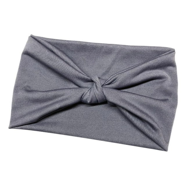 Diadema elástica jinwen para mujer para deportes correr gris Banda para el cabello con banda ancha para la cabeza