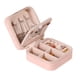 thumbnail image 3 of Joyero de PU sencillo con espejo, caja de almacenamiento para pendientes, collares y viajes, caja de joyería portátil, 3 of 5