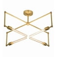 thumbnail image 6 of Meyda 175682 32 in. Pronograde Semi-Flushmount, Satin Brass, 6 of 7