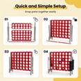 thumbnail image 6 of Costway Jumbo 4-to-Score 4 in A Row Board Game Set Outdoor Indoor Kids Adults Family Fun Gray + Red, 6 of 9