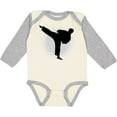 thumbnail image 3 of Inktastic Karate Martial Arts Silhouette Sports Boys Long Sleeve Baby Bodysuit, 3 of 5