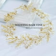 thumbnail image 2 of Bride Pearl Wedding Hair Vine Rhinestone Hair Piece Flower Bridal Hair Accessories for Women and Girls HV11, 2 of 4
