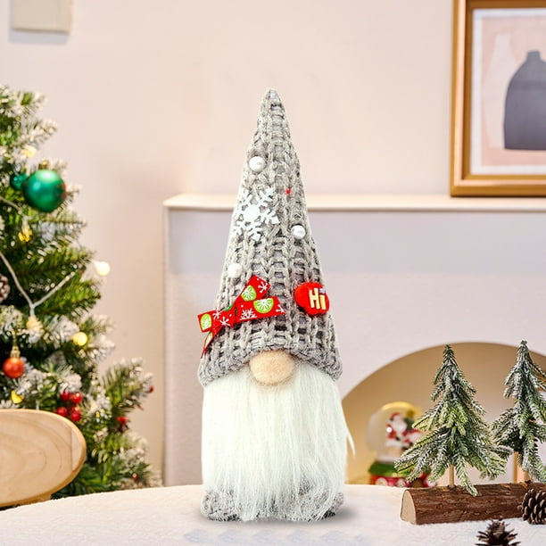 Gorro de Punto de Rodolfo, Decoración Navideña, Gorro de Punto, Muñeco de Rodolfo Enano, Muñeco Sin Rostro, Escaparate