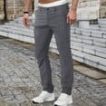 thumbnail image 2 of Men's Casual Pants Mens Spring And Autumn Casual Pants Sports Elastic Waist Korean Version Of The Trend Black Long Dark Gray 3XL, 2 of 7