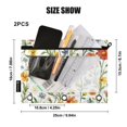 thumbnail image 4 of FORMRS 2 Pack Pencil Pouch for 3 Ring Binder with Clear Window Zipper Case, Watercolor Wildflowers Pattern, 4 of 6