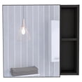 thumbnail image 1 of TUHOME Oman Medicine Cabinet - Color Black - Material Engineered Wood, 1 of 9