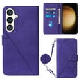 thumbnail image 5 of Crossbody Phone case for Samsung Galaxy S24 case with Shoulder Strap Card Holder for Samsung S24 Magnetic flip Wallet Cover Premium PU Leather with Credit Card Slot and Kickstand,
Purple, 5 of 10