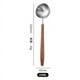 thumbnail image 1 of Cuchara de café de acero inoxidable con mango de madera de 25ml, cuchara medidora, cucharas de café con mango largo de madera de nogal, decoración de cafetería, 1 of 5