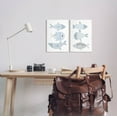 thumbnail image 2 of Stupell Industries Whimsical Blue Patterned Fish Graphic Art Unframed Art Print Wall Art, Set of 2, Design by Kim Allen, 2 of 6