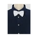 thumbnail image 5 of INSPIRE CHIC Corbatas de moño preatadas para hombres con correa ajustable, color sólido, corbata de punto blanca, 5 of 5