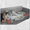 thumbnail image 5 of Saying Soft Flannel Fleece Throw Blanket, Fall in Love with Your Life Lettering with Botanical Frame, Cozy Plush for Indoor and Outdoor Use, 50" x 60", Charcoal Grey Multicolor, by Ambesonne, 5 of 5