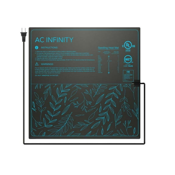 AC Infinity SUNCORE A5, Waterproof Seedling Heat Mat 20" x 20.75" MET & UL-Certified Heating Pad for Indoor Gardening, Hydroponics, Germination, Cloning