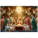 thumbnail image 1 of Bandera Navideña con Dosel Estrellado | Cortina de Terciopelo Color Melocotón con Pinzas y Clavos | Decoración Festiva para El Hogar, La Pared, La Ventana, La Fiesta, Los Eventos Navideños, Etc., 1 of 3