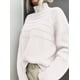 thumbnail image 3 of Suéter PRETTYGARDEN Cuello Alto Tejido Grueso Blanco Talle Grande, 3 of 6