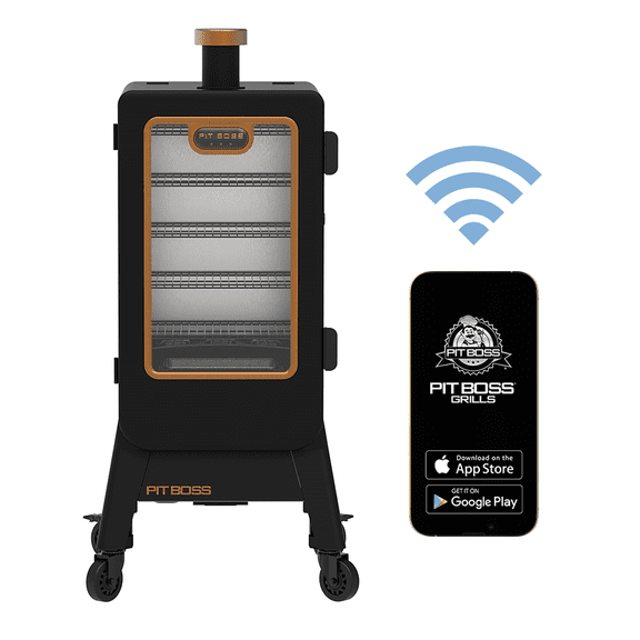 Pit Boss Copperhead Vertical Wood Pellet Smoker with Bluetooth® and Wi-Fi® - Onyx Edition