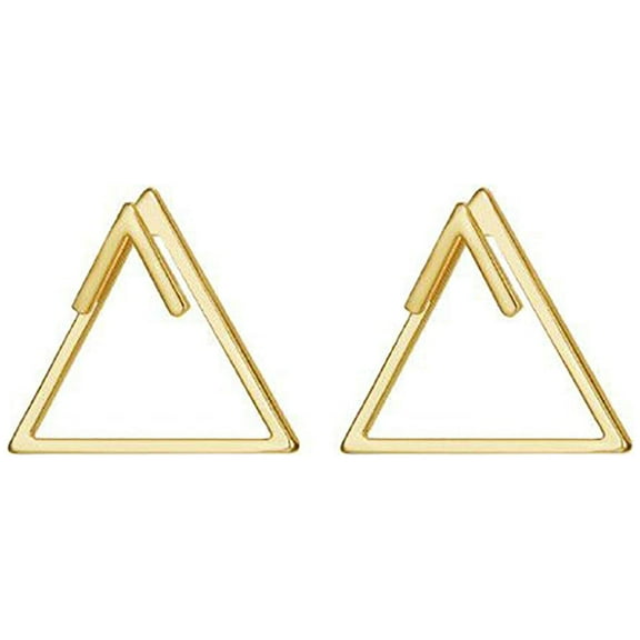 Valloey Rover 14K Gold Plated Simple Stud With Triangle Bar Earrings for Women