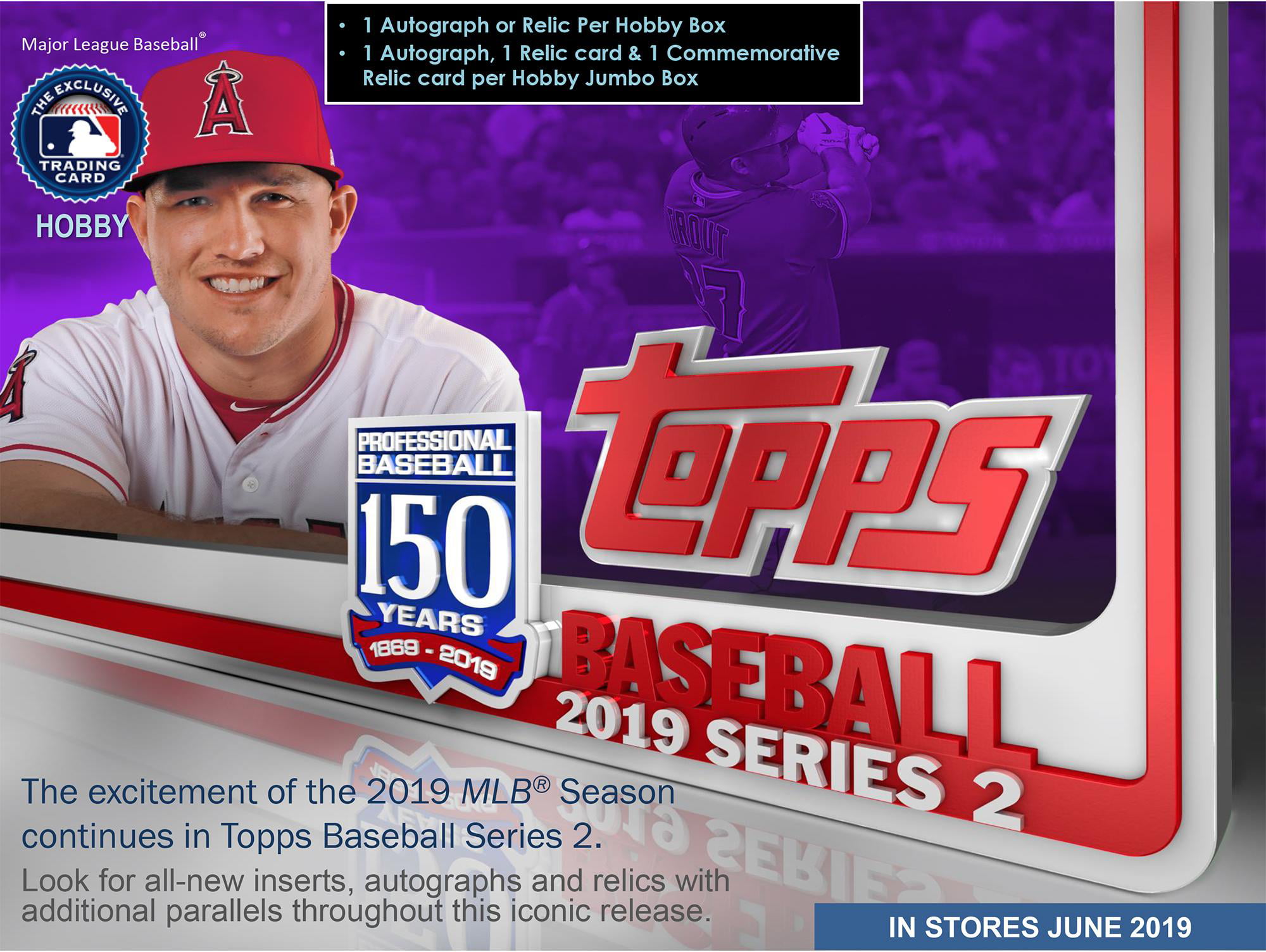 2019 TOPPS Series 2 Baseball Factory Sealed Jumbo Box 
