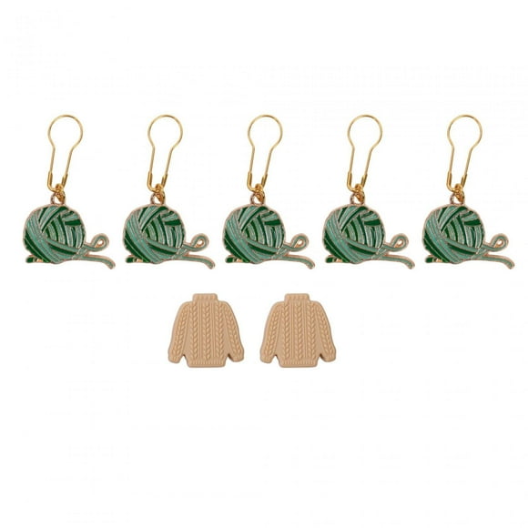 veasfak Knitting Stitch Markers Needles Stoppers Portable Lightweight Smooth Reusable Crafts Locking Stitch Markers for Weaving Parts Type B