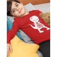 thumbnail image 3 of Tstars Boys Unisex Valentine's Day Shirts for Kids Love T Rex Valentine's Day I Love You This Much Gift Idea for Boy Toddler Kids Birthday Gift Long Sleeve T Shirt, 3 of 7