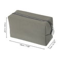 thumbnail image 2 of Unique Bargains 1 Pc Waffle Plaid Pattern Makeup Bag for Travel Gray Polyester, 2 of 6