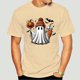 thumbnail image 3 of Camisetas de verano para hombre, ropa con estampado gráfico de fantasma, café, calabaza, Halloween, deportes informales, cuello redondo, camiseta de manga corta, Top, 3 of 5