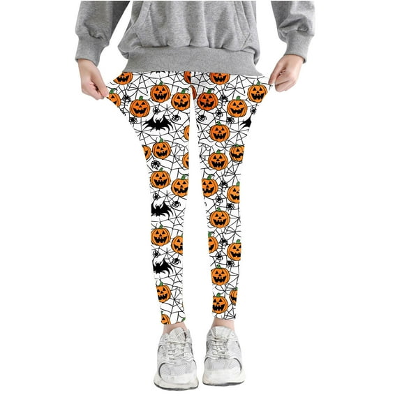 ibuvkizy Girls Leggings Fall Winter Leggings for Girls,Toddler Baby Soft Comfortable Leggings for Kids In 3-8 Years Ankle Length Girls Printed Leggings