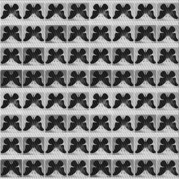 Ahgly Company Indoor Square Patterned Iridium Black Area Rugs, 5' Square
