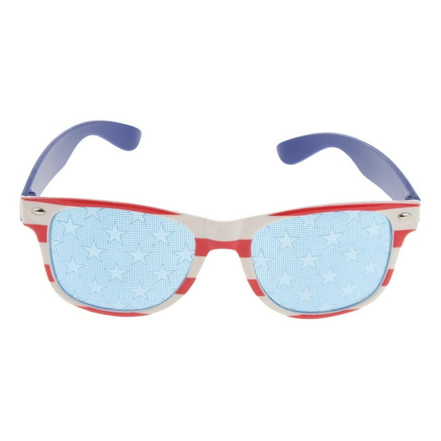 de terre con americana divertidas, triangulares rojas y , accesorios para fotografía de Blanco Hugo Trajes de gafas de sol originales