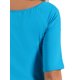 thumbnail image 5 of INSPIRE CHIC Camisetas de Cuello Barco para Mujeres, de Manga Corta, Ajustadas, Suaves, T-Shirt XL Azul Lago, 5 of 6