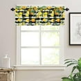 thumbnail image 3 of Summer Lemon Window Valance, Watercolor Fresh Fruit Tropical Orange and Lemon Print Blackout Short Window Treatments for Cafe Bedroom Bathroom, 54x18in, 3 of 5