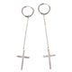 thumbnail image 3 of Punk Hippy Rock Hombres Mujeres Pendientes de acero inoxidable No Cruz Sunnimix Pendiente de cruz de acero inoxidable, 3 of 8