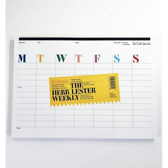 Herb Lester Weekly Desk Planner, (Paperback)
