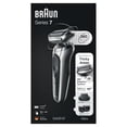 thumbnail image 3 of Braun Series 7 7025s Mens Wet Dry Electric Razor in Black with Charging Stand, 3 of 7