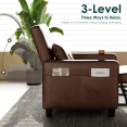 thumbnail image 2 of LAZZO 3-in-1 Leather Sleeper Chair Bed with USB Ports, Cup Holders & Pockets, Brown, 2 of 9