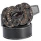 thumbnail image 5 of Cinturón clásico para hombre, cinturón para , cinturón para trabajo, vestido de negocios, cinturón con hebilla en relieve F negro Zulema cinturones de cintura, 5 of 7