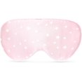 thumbnail image 1 of Antifaz para dormir de seda rosa, antifaz nocturno 100% de seda para cubrir los ojos, accesorio suave para la cabeza para dormir en viajes en avión, protección ligera JM, 1 of 5