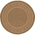 thumbnail image 3 of Unique Loom Outdoor Border Collection Area Rug - Greek Key (6' 1" Round Brown/Light Brown), 3 of 7