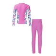 thumbnail image 4 of Sholeno Girls Quickly Dry Rash Guard Bathing Suit UPF 50+ Long Sleeve Swimsuit Beach Sports Swimwear Pink 14, 4 of 7