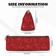 thumbnail image 2 of Rocae Red Glitter for Leather Pencil Case - Zippered Pen Case Stationery Bag Zipper Pouch Pencil Holder For Men Women Businessmen And Artists, 2 of 5