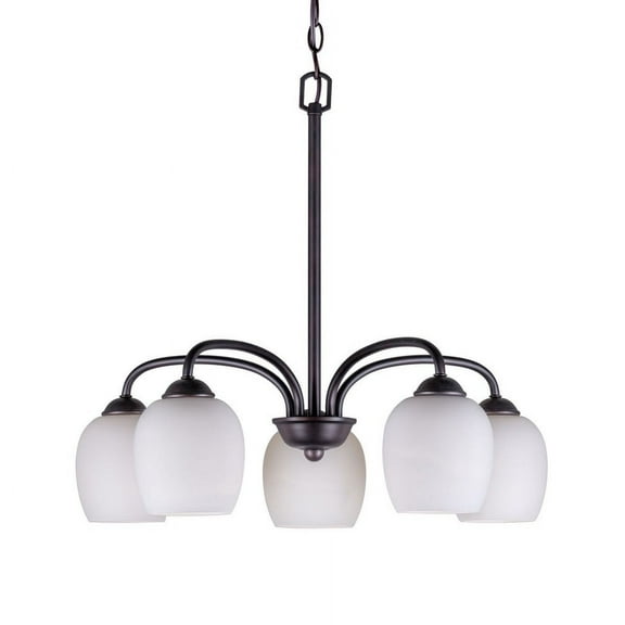 2636-05-32-Forte Lighting-Felton - 5 Light Chandelier-21.75 Inches Tall and 23 Inches Wide-Antique Bronze Finish    -Traditional Installation