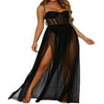 thumbnail image 1 of POINTERTECK Women Stars Perspective Mesh Dress Sleeveless Backless Party Long Dress, 1 of 3