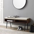 thumbnail image 2 of Banc Moderne Diaz 44" avec Rangement à l'Avant et Coussin en Noyer Foncé/gruau, 2 of 4
