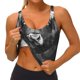 thumbnail image 3 of Fotbe Geometric Bull Design Sujetador Deportivo Largo sin Aros para Mujer con Almohadillas y Soporte Medio, Transpirable y Absorbente, Camiseta Tipo Chaleco o Tank Top-Large, 3 of 8