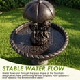 thumbnail image 6 of 38.8 Inch Classical Cherub Angel Pedestal Water Fountain, 2-Tier Classical Resin Pedestal Waterfall Fountain, Stable Anti-Splash Water Flow, Weather Resistant Garden Yard Patio Decor, 6 of 9